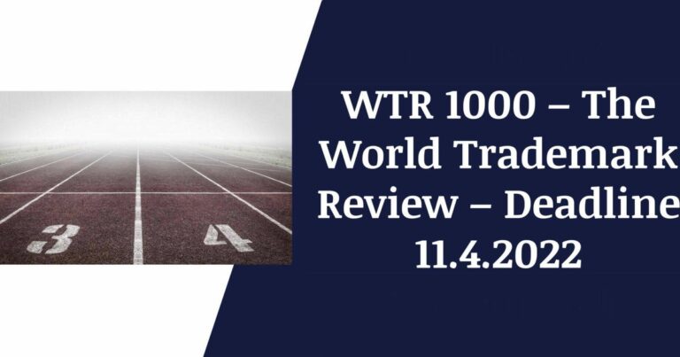 Beitragsbild: Der Stichtag für das Kanzleiranking WTR 1000 – The Global Trademark Review – naht am 11. 4. 2022 – Neuer Einreichungsprozess