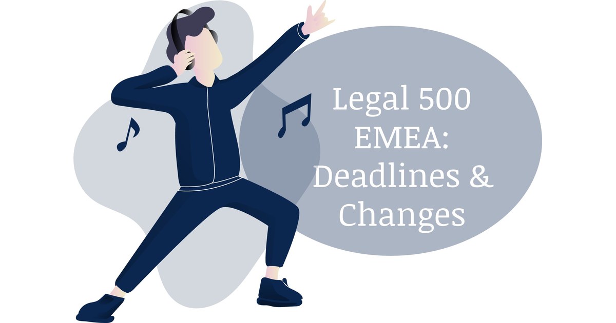 Beitragsbild: Legal 500 EMEA Deadlines 2024
