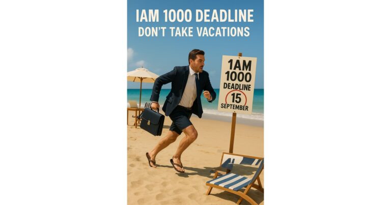 Beitragsbild: Die Frist für IAM 1000 ist dieses Jahr früher!