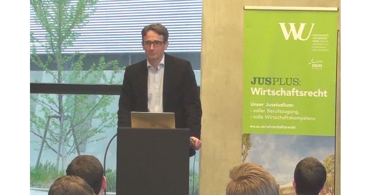 Beitragsbild: Vortrag an der Wirtschaftsuniversität Wien bei JUSPLUS – Anwälte als Unternehmer